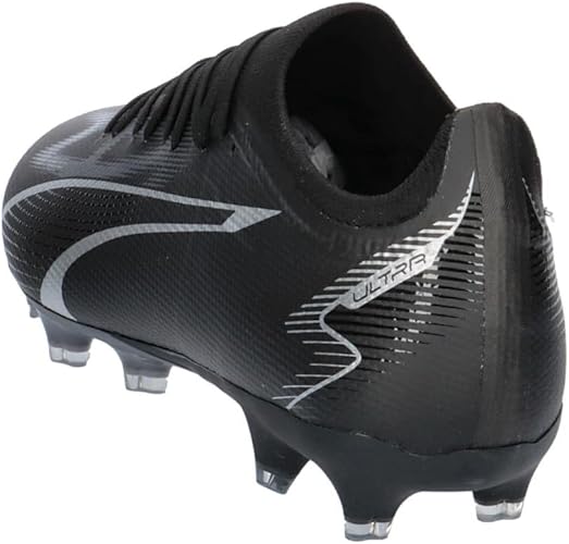 PUMA Unisex ULTRA MATCH FG/AG Soccer Shoe, BLACK-ASPHALT, 8 UK