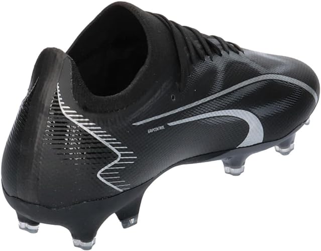 PUMA Unisex ULTRA MATCH FG/AG Soccer Shoe, BLACK-ASPHALT, 8 UK
