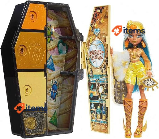Monster High Doll and Fashion Set, Cleo De Nile, Skulltimate Secrets