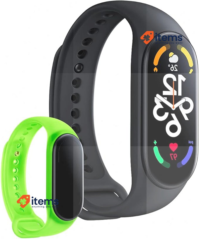 Xiaomi Smart Band 7 + Neon Green Strap - Activity Bracelet with 1.62 AMOLED
