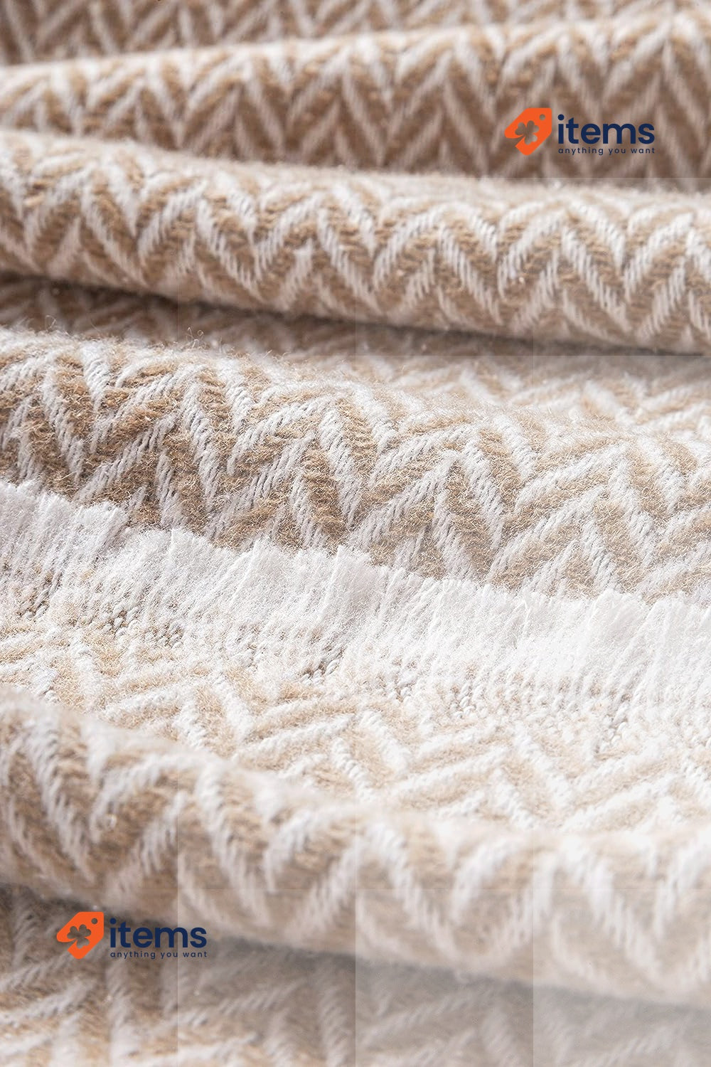 Todocama Extra Soft Cotton Blanket Todocama - 120 x 180 cm Beige Four Seasons