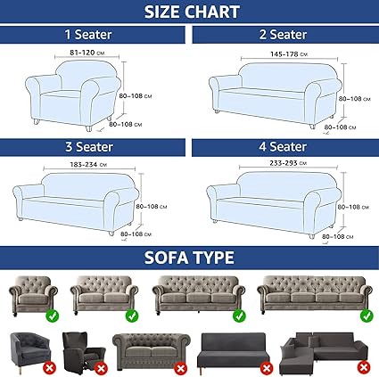 YSTYLE Stretch Sofa Cover 3 Seaters, Universal Sofa Beige