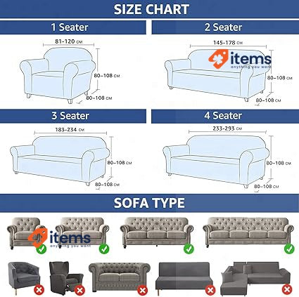 YSTYLE Stretch Sofa Cover 3 Seaters, Universal Beige Seater Super Soft Armrests