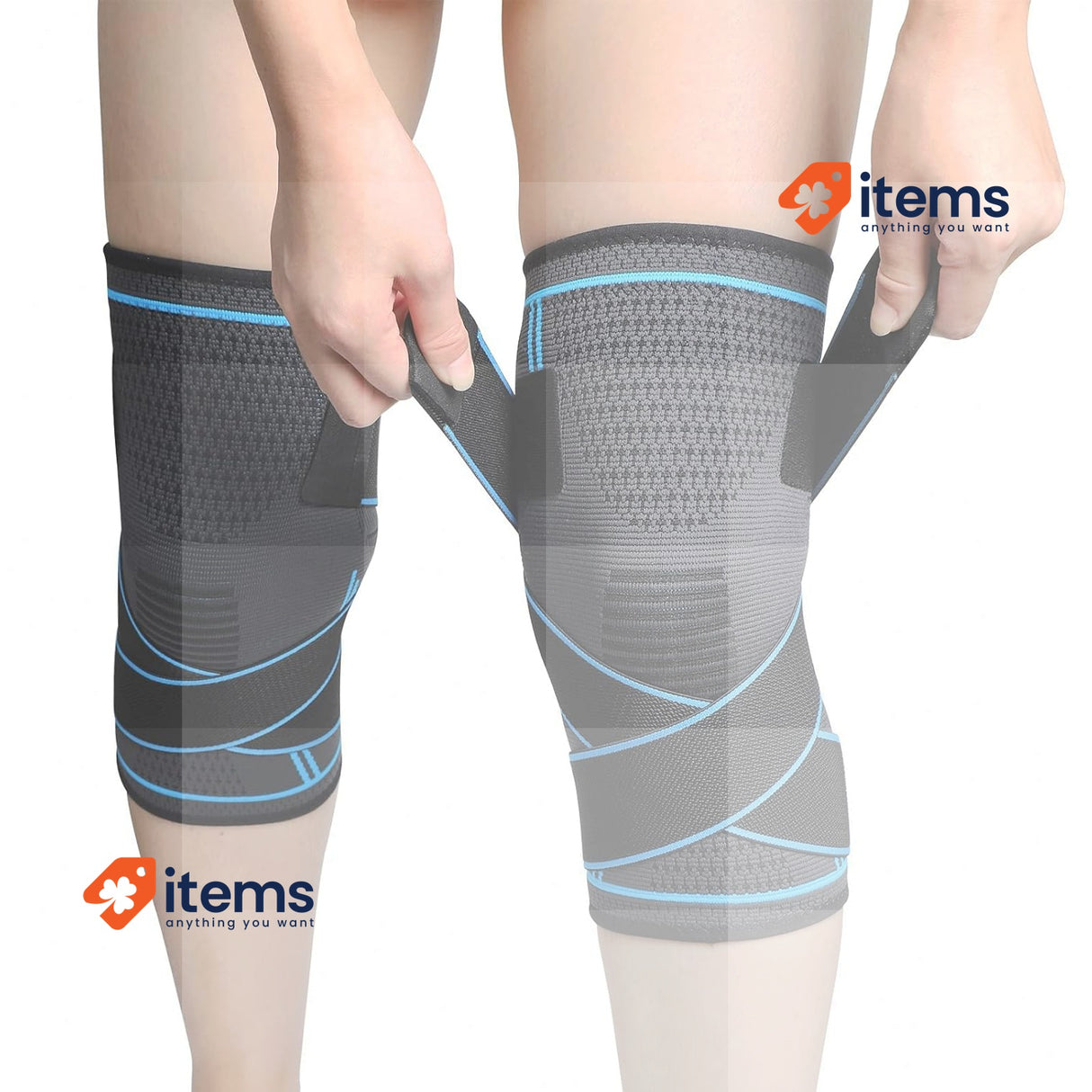 MILAIUN Knee Support for Men/Women 2 pack, Compression Adjustable Knee Brace
