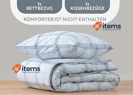 ENGLISH HOME 2-piece bed linen 135 x 200 cm, grey