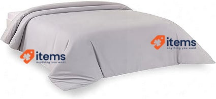 Todocama Microfibre Duvet Cover For Extra Soft Feel Light Grey 200 - 260 Beds Cm