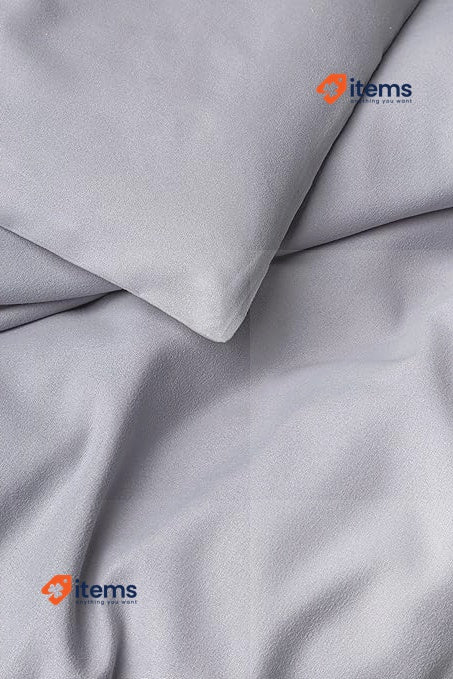 Todocama Microfibre Duvet Cover For Extra Soft Feel Light Grey 200 - 260 Beds Cm