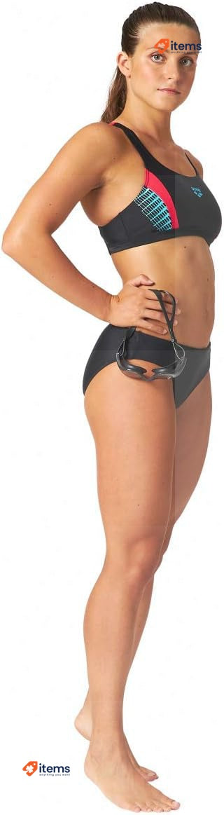 Arena Women's W Threefold Two Pieces R Piece Swimsuit Black - Anguria Size 8
