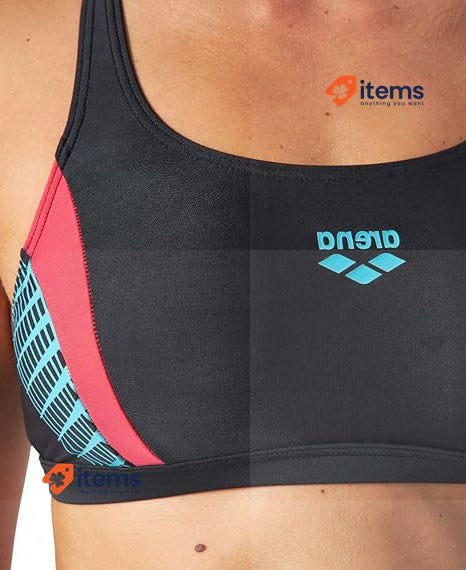 Arena Women's W Threefold Two Pieces R Piece Swimsuit Black - Anguria Size 8