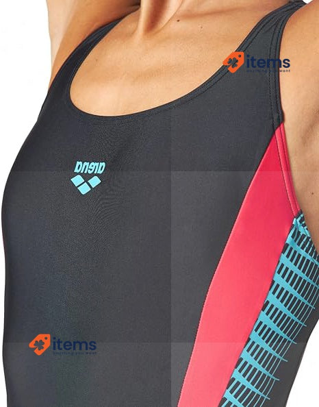 Arena Women's W Threefold V Back One Piece R Swimsuit 36 Feel - Elastic Sporty