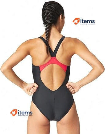 Arena Women's W Threefold V Back One Piece R Swimsuit Black UK Size 34 One-piece