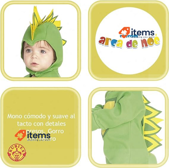 Rubies Dragon Draky Inf Costume Green Draki 1-2 Baby Jumpsuit Pants Official