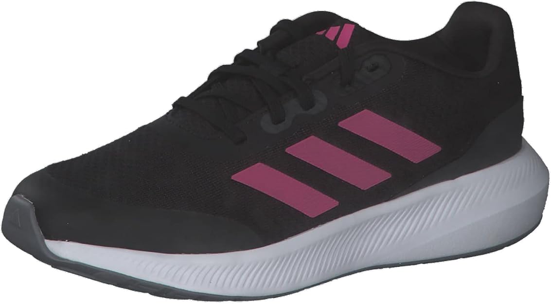 adidas Unisex Kid's Runfalcon 3 Lace Sneaker Core Black Pulse Magenta Grey Six