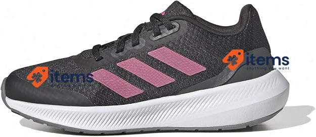 Adidas Unisex Kid's Runfalcon 3 Lace Sneaker Core Black Pulse Magenta Grey Six