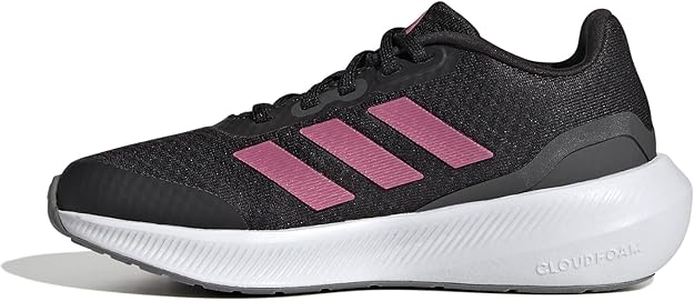 adidas Unisex Kid's Runfalcon 3 Lace Sneaker Core Black Pulse Magenta Grey Six