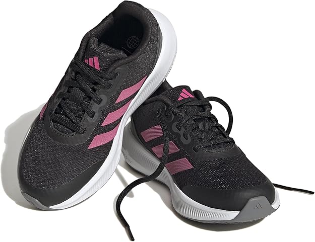 adidas Unisex Kid's Runfalcon 3 Lace Sneaker Core Black Pulse Magenta Grey Six