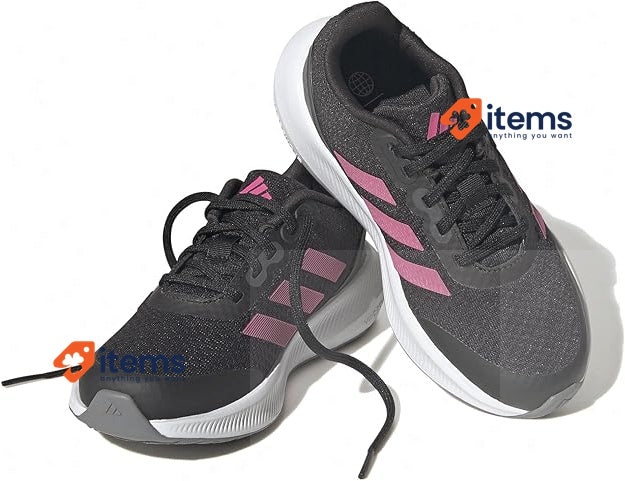 Adidas Unisex Kid's Runfalcon 3 Lace Sneaker Core Black Pulse Magenta Grey Six