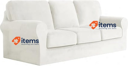 jianyana Ektorp Sofa Covers White, 3 Seater-7Pieces