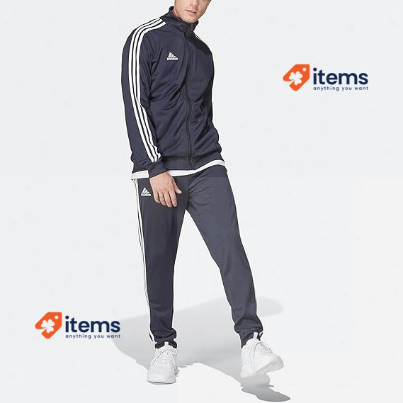 adidas Men s Tracksuit Activewear Legend Ink/White Medium adidas Men's 3 Stripes