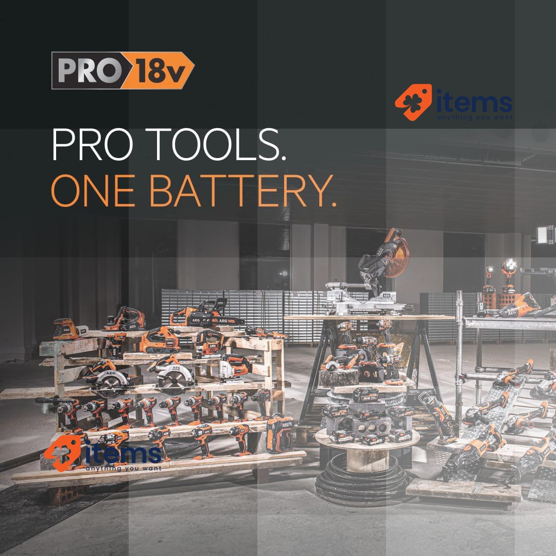 AEG - 18V Torch lamp, 3000 Lumens (without Batt, or charger) BTL18C2-0, Orange