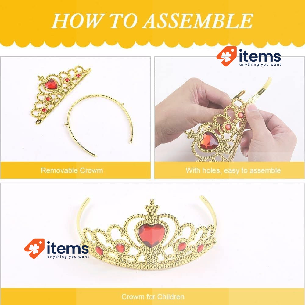 Princess Costume - Elsa - Dress and Accessories for Girls: Necklace, Earrings...