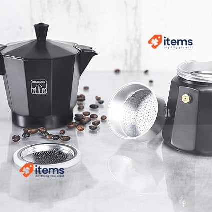 Cecotec Cumbia Mokclassic 300 Black Italian Coffee Maker, 150 ml, 3 Cups