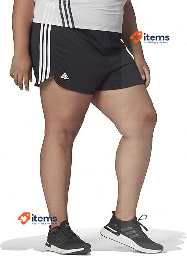 Adidas Women's Pacer 3sknit Ps Shorts Black White 3 - Stripes Knit Plus Size XXL
