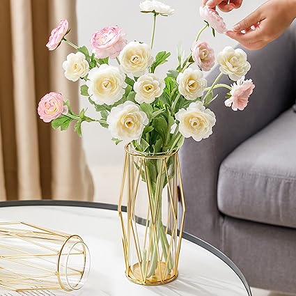AOKITO Gold Vases Decoration for Pampas Grass Gold