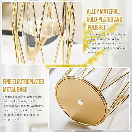 AOKITO Gold Vases Decoration for Pampas Grass Gold