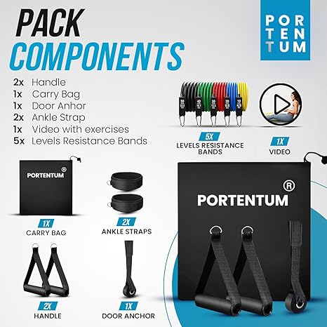 Resistance Bands Weight Building Kit 12 Elastic Bands for Yoga Calisthenics Gym