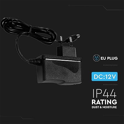 V-TAC Corriente 12V 18W 1.5A - Power Supply for Cameras, LED Spins Black