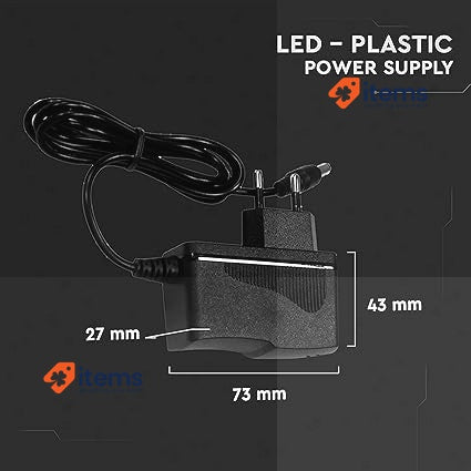 V - TAC Corriente 12V 18W 1.5A Power Supply For Cameras, LED Spins Black 12