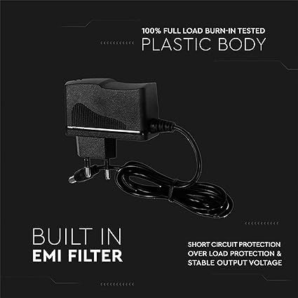 V-TAC Corriente 12V 18W 1.5A - Power Supply for Cameras, LED Spins Black