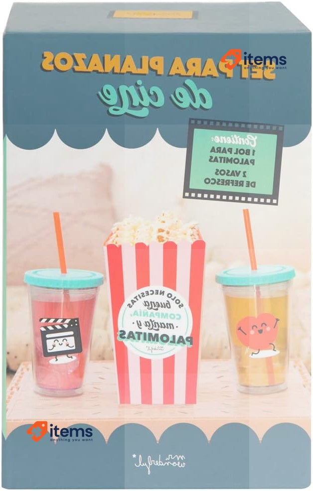 Mr. Wonderful WOA2312447ESZ0 Cinema Flat Set Play Sets - Drinks and Popcorn