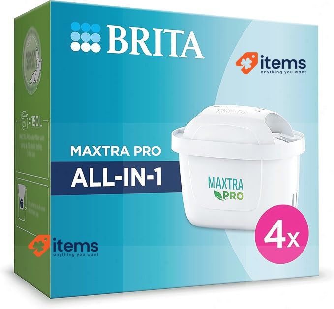 Brita MaxtraPro All-In-1 Tap Water Filter Cartridge Pack of 4