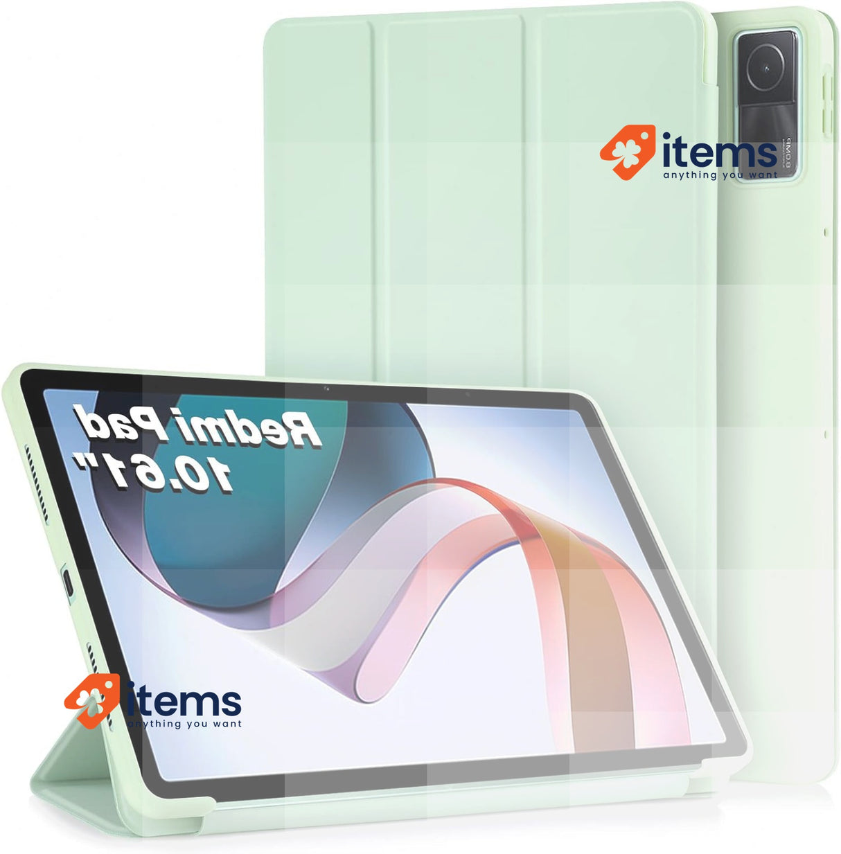 WD&CD Case Compatible With Xiaomi Redmi Pad 10.61 Inch Green Protective Ultra PU