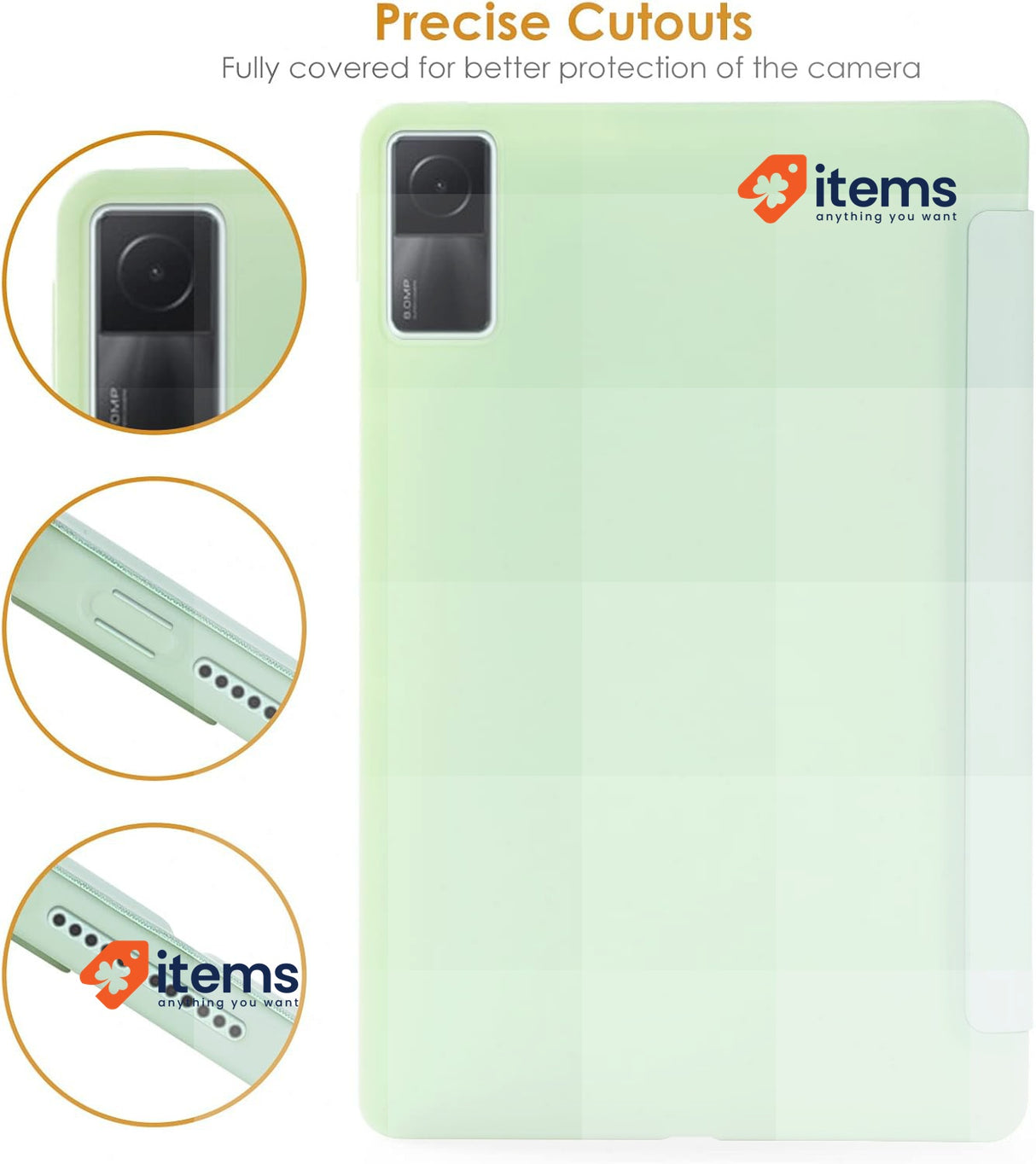 WD&CD Case Compatible With Xiaomi Redmi Pad 10.61 Inch Green Protective Ultra PU