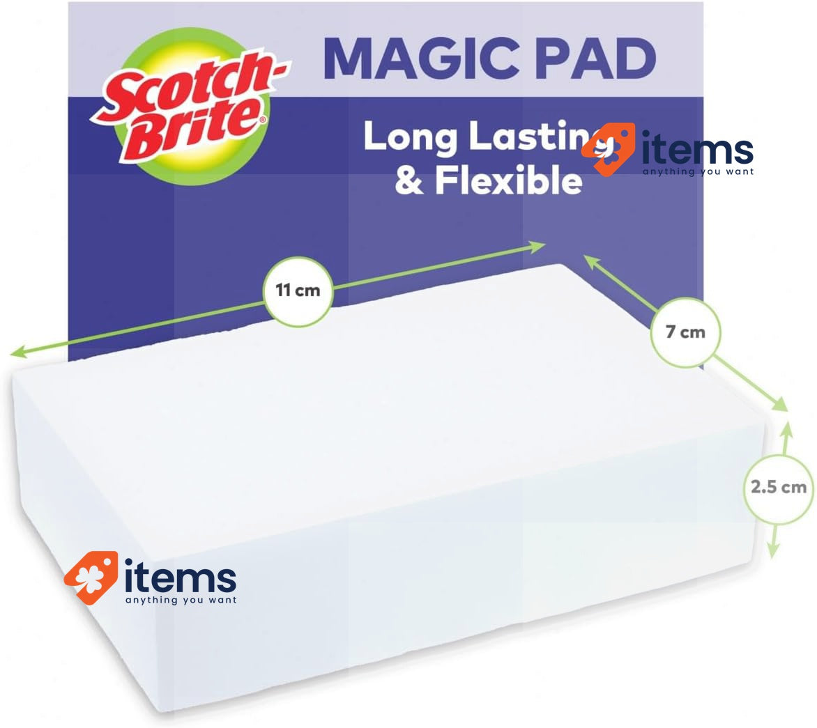 Scotch-Brite Magic Easy Eraser Sponge, Melamine Cleaner, Value Pack of 12 Pads