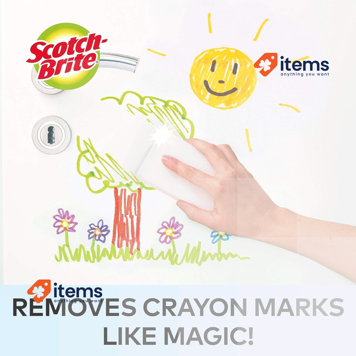 Scotch-Brite Magic Easy Eraser Sponge, Melamine Cleaner, Value Pack of 12 Pads