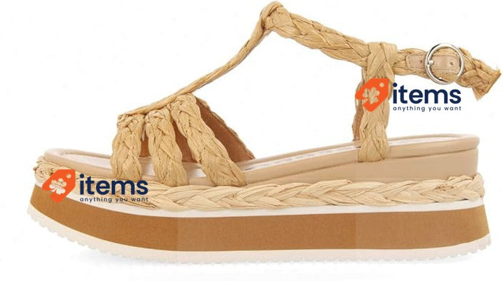 GIOSEPPO Women's Ankle - Strap Sandal Wood Gold Ferney Sneaker UK Sandals 5