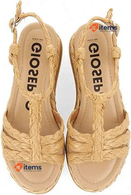 GIOSEPPO Women's Ankle - Strap Sandal Wood Gold Ferney Sneaker UK Sandals 5