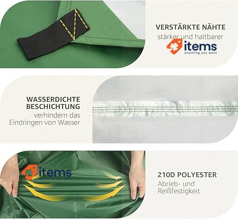 OVERMONT Tent Tarpaulin For Outdoor Hiking Green 3m X - 3 M, M Tents