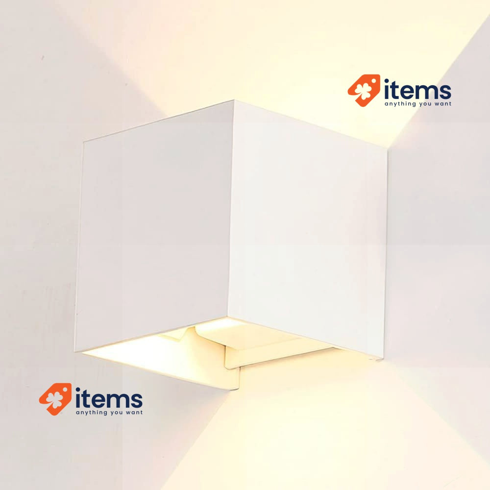 M Ledme - White Wall Light Outdoor/Indoor LED 12W CCT 12 W, W 2700K 6500K IP54