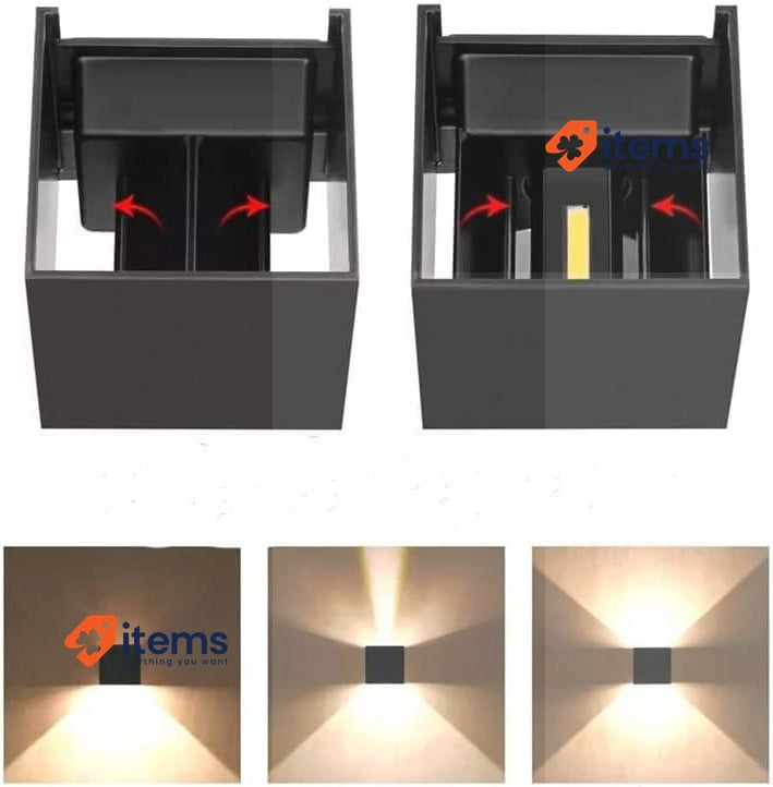 M Ledme - White Wall Light Outdoor/Indoor LED 12W CCT 12 W, W 2700K 6500K IP54