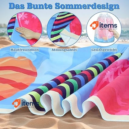 LEcylankEr Beach Towel XL 180 x 90 CM Large Beach Towel Quick Dry Sandproof