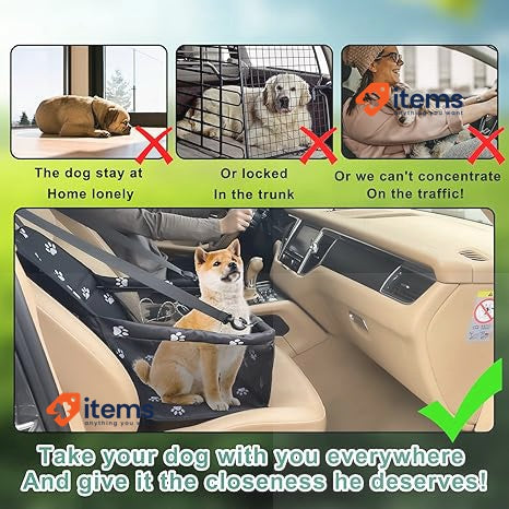 Newaner Car Seat For Dog 40×34×25 Cm, Reinforcement Dogs 40 X 34 25 Cm White