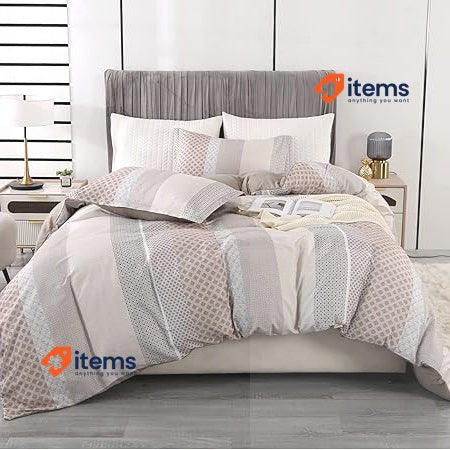 Qucover Single Duvet Cover 135x200cm+50x75*1, Beige Cream
