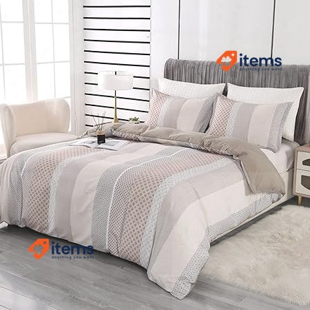 Qucover Single Duvet Cover 135x200cm+50x75*1, Beige Cream