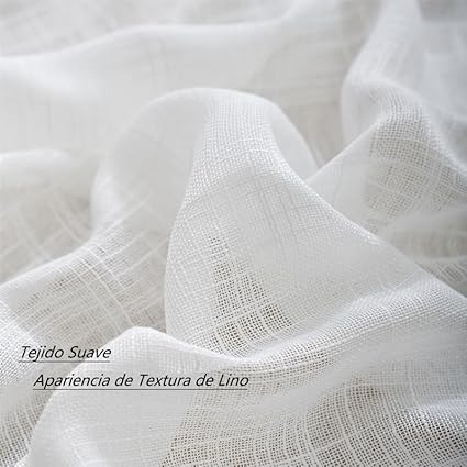 Treatmentex White Transparent Curtains for Living Room 140cm x 225cm