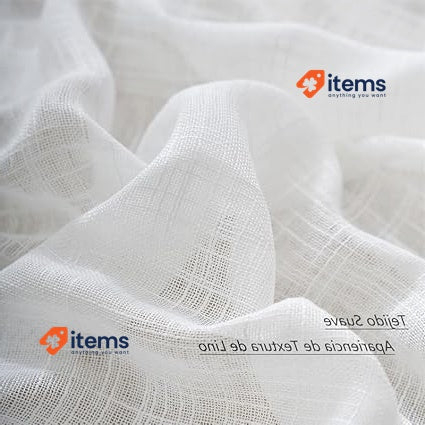 Treatmentex White Transparent Curtains For Living Room 140cm X 225cm - 140 CM